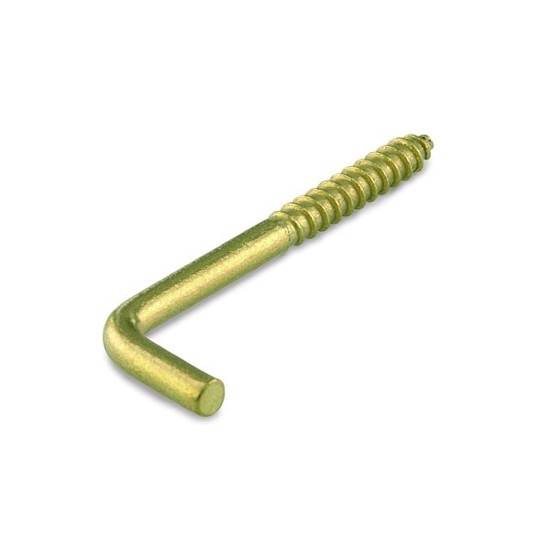 Angle Screw Hook Brass 25 mm - 200 pc.