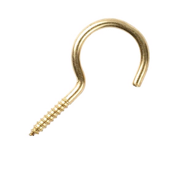 Screw Hook Brass 30 mm - 200 pc.