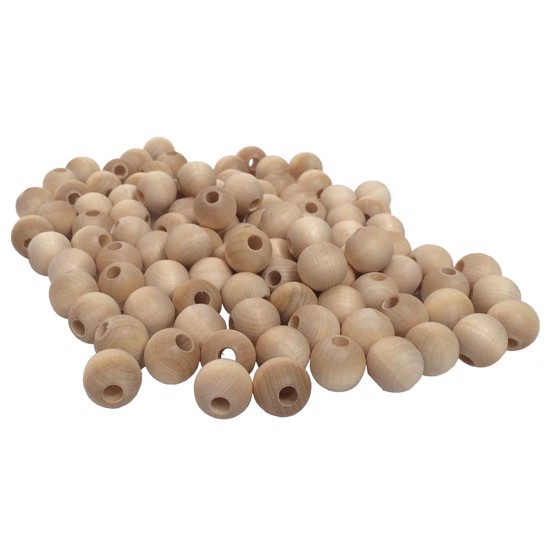 Wooden pearls 10 mm - 60 pc.