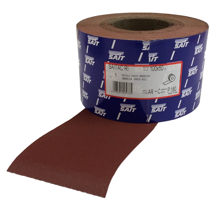 Buy Saitac Sandpaper 100mmx50m P80 online here Linaa