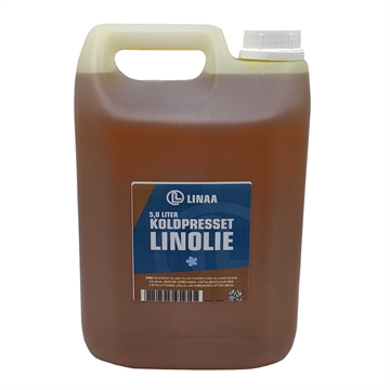 Linseed Oil, Cold Pressed - 5,0 ltr.
