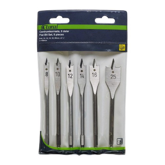 Spade Drill Bits Set Luna 6 pc.