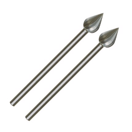 Milling Bits Drop Shaped 2 Pieces - diameter: 6 mm