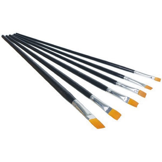 Buy Paint Brushes Flat 6 pc. online here Linaa