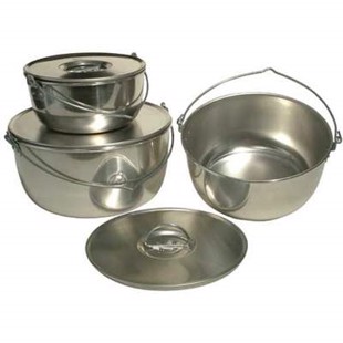 Kit-Kat Aluminium Pots, 3 pc. per Set