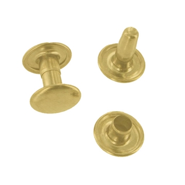 Rivet Double 9x9 mm 100 pc. - Brass