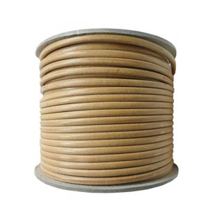 Leather Cord, round - 7 mm x 30 m