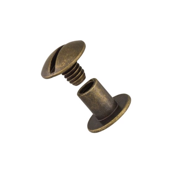 Chicago Screws 10x6 mm 10 pc. - Antique Brass