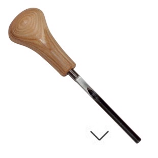 Wood Carving gouge Ball-Shaped Handle 4.0 mm V 90