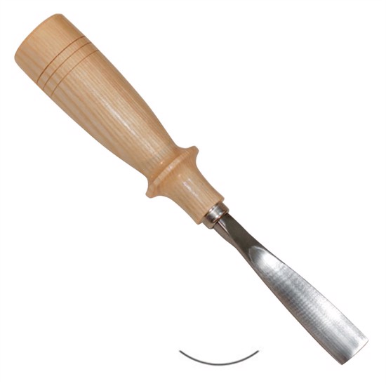 Wood Carving Gouge 22 mm - R 18 - U