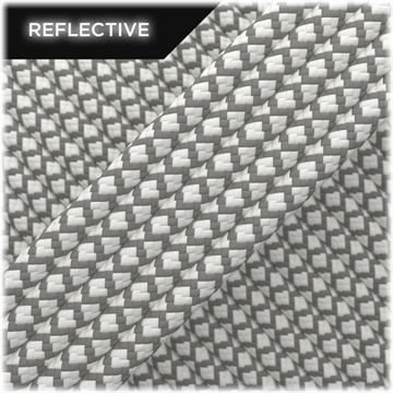Paracord Reflective 10 m - White Diamond