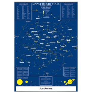 Constellation Map Poster - WITH