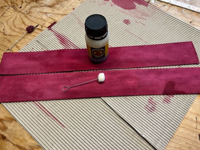 Step 13 Apply leather dye