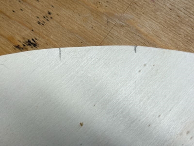 Step 18 Mark the overlap of the leather