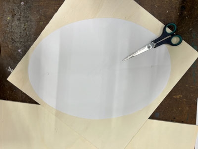 Step 3 Trace onto a 9 mm plywood board.