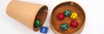 Homemade dice cup in leather including combined lid and dice tray | DIY guide