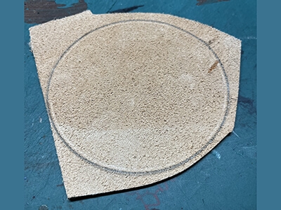 Step 1 Trace the pattern from the template onto the leather