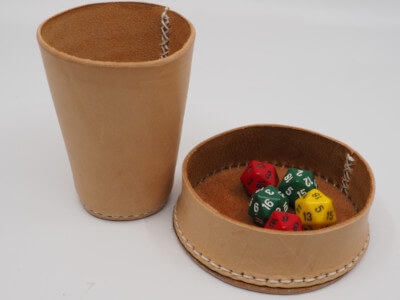 Step 12 Finished homemade leather dice cup