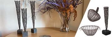Weave tealight candle holders, fruit bowls, and sculptures | Metal weaving