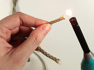 Step 2 Melt the ends with a lighter