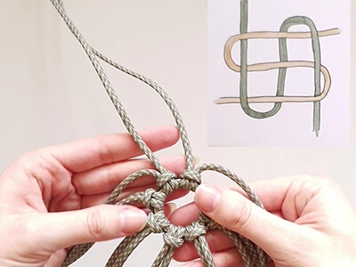 Step 5 Create a net with the strings