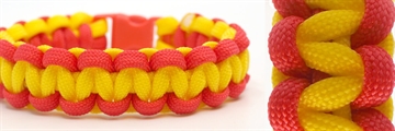  Paracord bracelets in a cobra design with two colors.